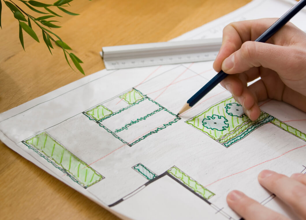 Garden design drawing