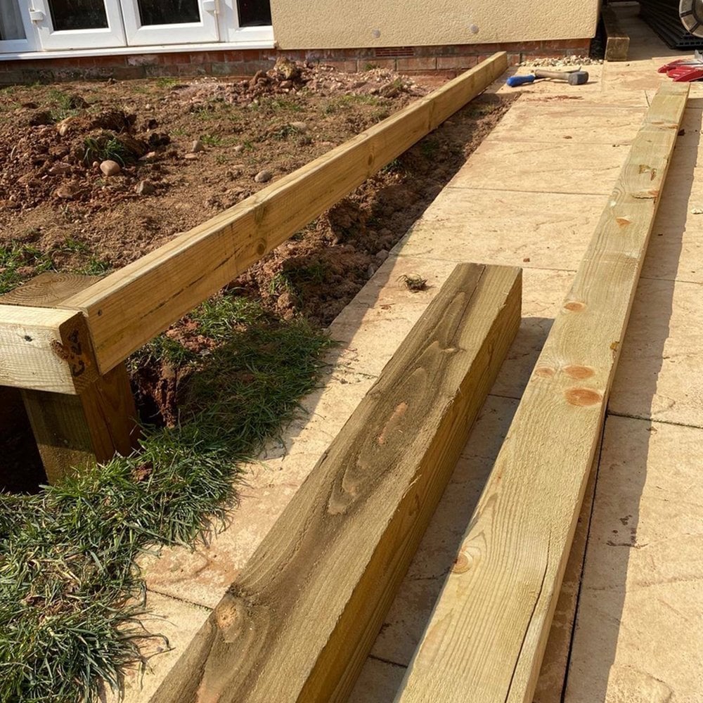 Cladco timber frame with joists and posts