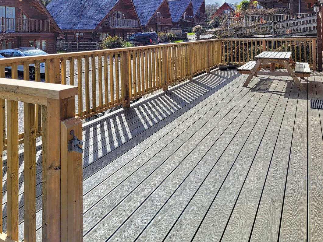 Deck using Cladco Composite Woodgrain Decking Boards