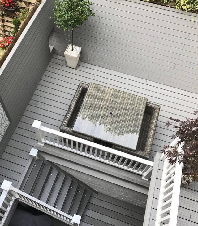Decking in a small space