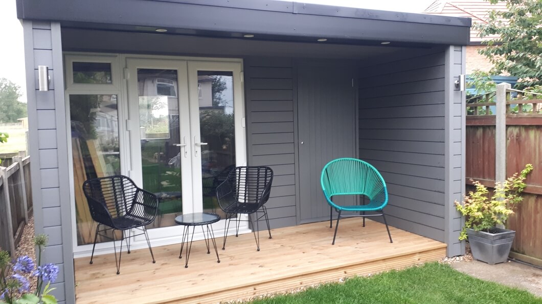 Garden room with Cladco Composite Wall Cladding