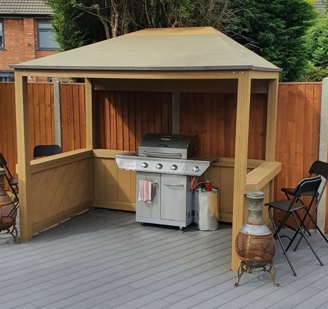 Cooking area with PVC decking