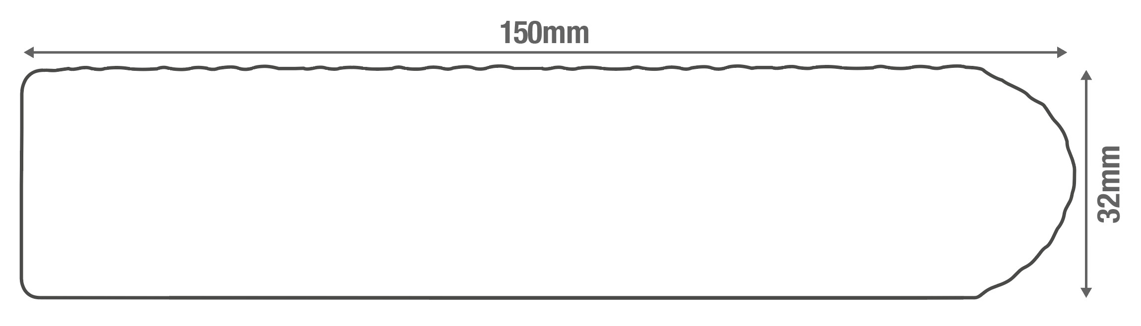 Capstock PVC-ASA Woodgrain Effect Premium Grade Bullnose Decking Board Diagram