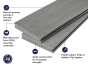 4m Solid Commercial Grade Composite Decking Board
