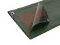 Green/Brown Heavy Duty Waterproof Tarpaulin with Eyelets (250 GSM)