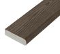 PVC-ASA Bullnose board 150x32mm Woodgrain sanding Ebony 3.6m