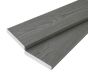 PVC-ASA Decking board 200x32mm Woodgrain sanding Ash Grey 3.6m