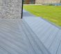 PVC-ASA Decking board 200x32mm Woodgrain sanding Ash Grey 3.6m