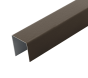 Composite Fencing Steel Rail, Vandyke Brown, 2m long