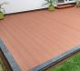 4m Woodgrain Effect Reversible Composite Decking Board in Redwood