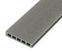 4m Woodgrain Effect Reversible Composite Decking Board in Stone Grey