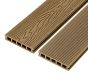 2.4m Woodgrain Effect Reversible Composite Decking Board in Teak