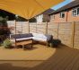 2.4m Woodgrain Effect Reversible Composite Decking Board in Teak