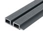 2.5m Slatted Wall Cladding Double End Profile Trim Silver Grey