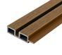 2.5m Slatted Wall Cladding Double End Profile Trim Teak