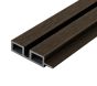 2.5m Slatted Wall Cladding Double End Profile Trim Walnut
