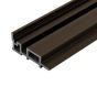 2.5m Composite Slatted Wall Cladding Internal Corner Profile Trim - Walnut