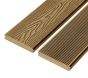 4m Solid Commercial Grade Bullnose Composite Decking Board in Teak