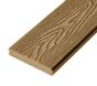 4m Solid Commercial Grade Bullnose Composite Decking Board in Teak