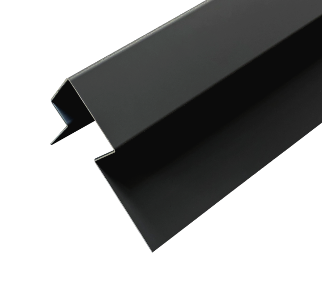 3m Fibre Cement Wall Cladding Asymmetric External Corner Window/Door Trim - Black