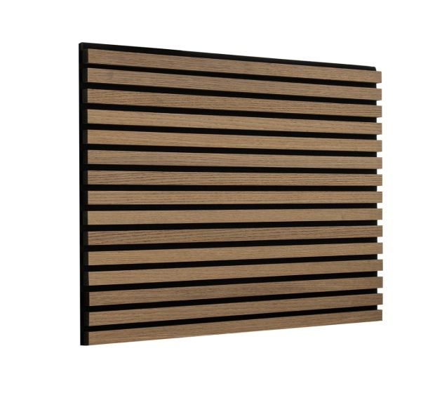 2.4m Acoustic Internal Slatted Wall Panels Antique Oak