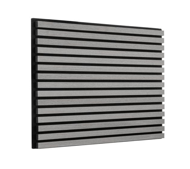 600mm x 600mm Acoustic Internal Slatted Wall Panels - Storm Grey