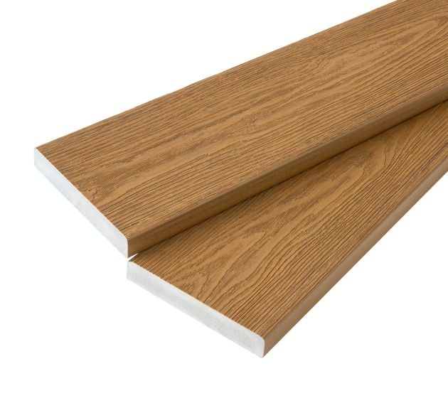 3.6m Nordeck Woodgrain Effect Decking Board - Chestnut