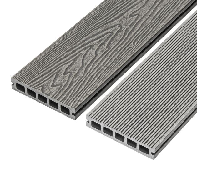 4m Mixed Grey Composite Decking Boards