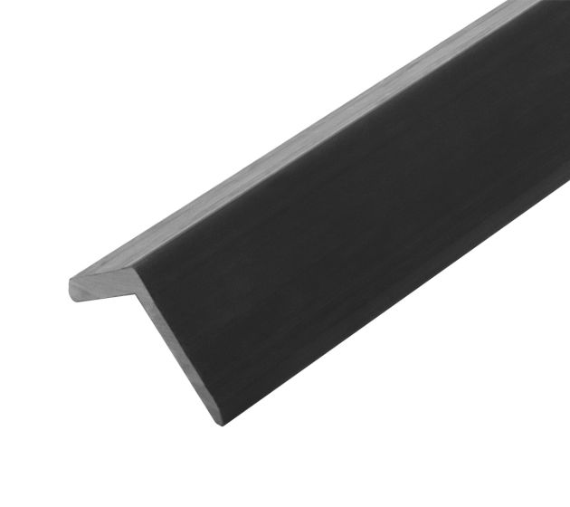 2.5m Composite Slatted Wall Cladding Corner Trim - Charcoal