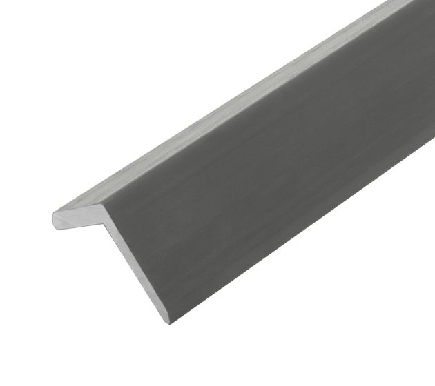 2.5m Composite Slatted Wall Cladding Corner Trim Stone Grey