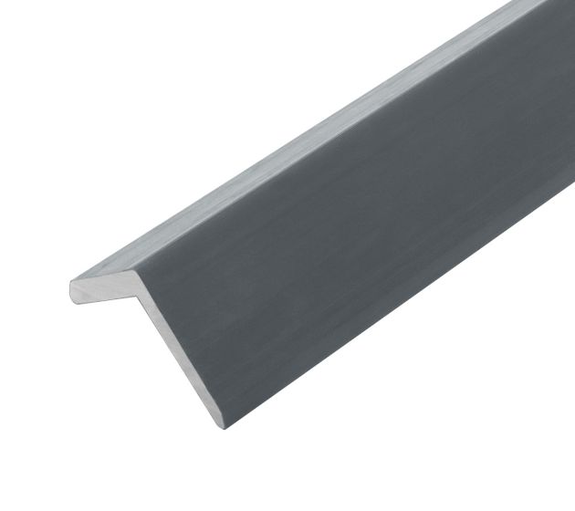 2.5m Composite Slatted Wall Cladding Corner Trim Silver Grey 