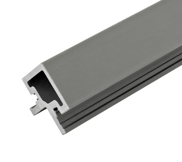 2.5m Composite Slatted Wall Cladding External Corner Profile Trim Silver Grey  