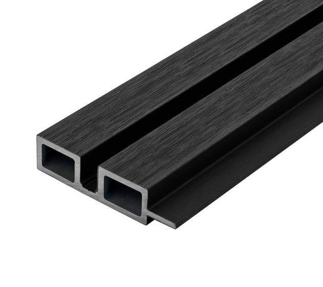 2.5m Slatted Wall Cladding Double End Profile Trim Charcoal