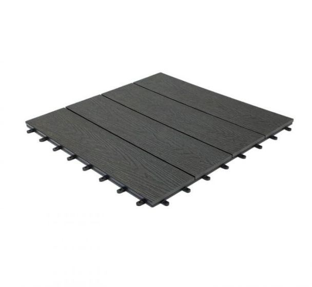Woodgrain Effect Composite Decking Tile, Large (600mm x 600mm)