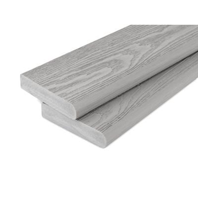 PVC-ASA Bullnose board 150x32mm Woodgrain sanding Silver Birch 3.6m