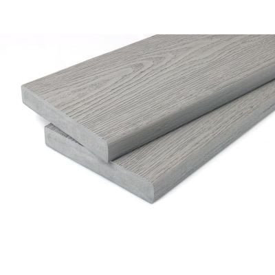 PVC-ASA Decking board 200x32mm Woodgrain sanding Silver Birch 3.6m
