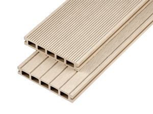 4m Hollow Domestic Grade Composite Decking Board in Ivory