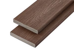 PVC-ASA Decking board 200x32mm Woodgrain sanding Walnut 3.6m