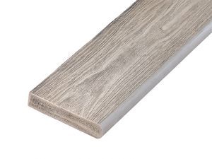 PVC-ASA Bullnose board 150x32mm Woodgrain sanding Silver Birch 3.6m