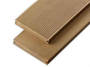 4m Solid Commercial Grade Composite Decking Board in Teak