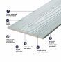 3.66m Fibre Cement Exterior Wall Cladding Boards