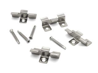 Stainless Steel Hidden Clips for Aluminium Decking + M4x30 SS self tapping screws (100 Pack)