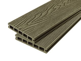 4m Woodgrain Effect Reversible Composite Decking Board