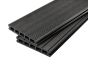 4m Hollow Grooved Composite Decking Board in Charcoal