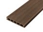 4m Hollow Grooved Composite Decking Board in Coffee