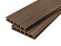 4m Hollow Grooved Composite Decking Board in Coffee