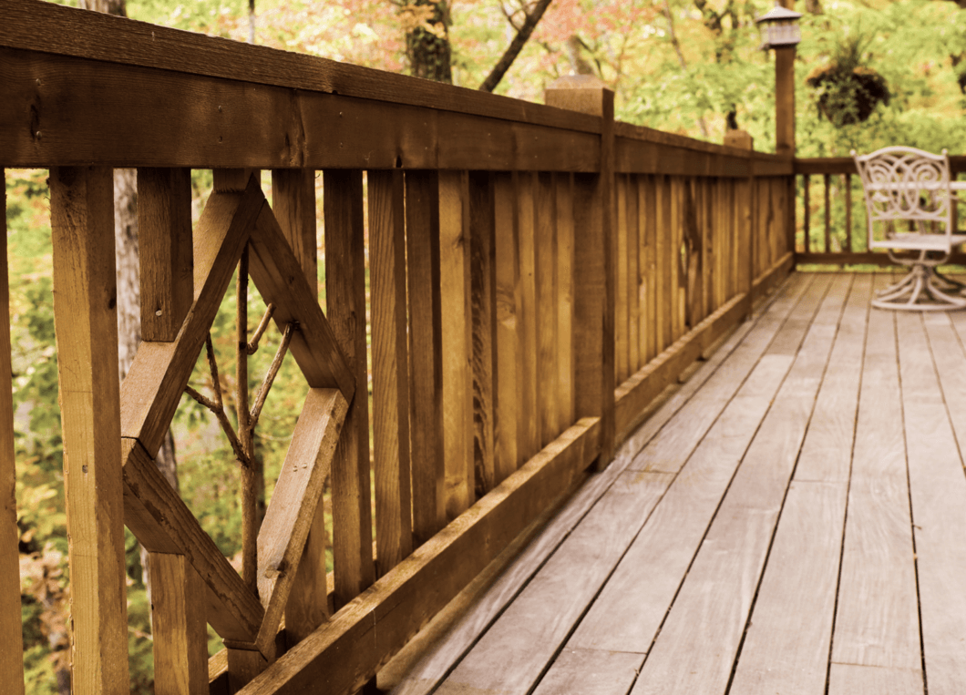 Timber Railing on Timber Deck