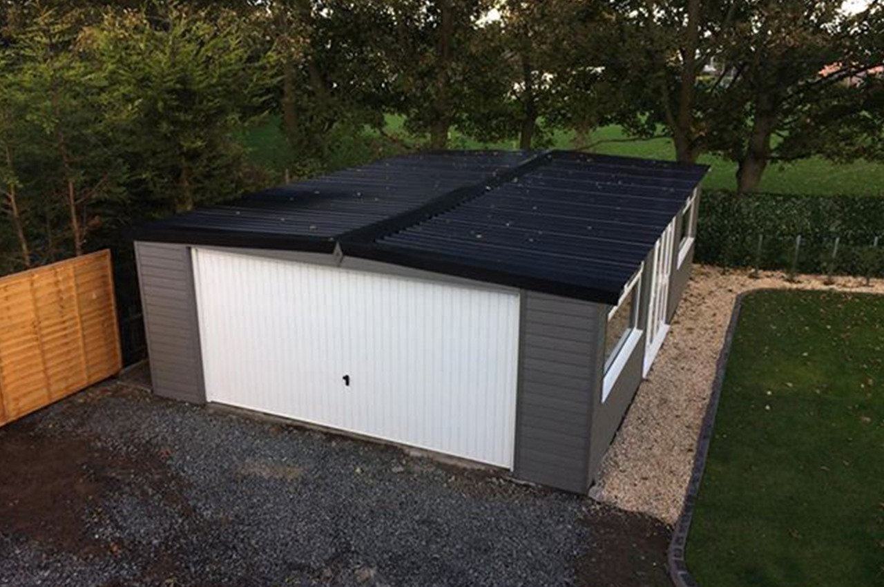 Cladco Composite Wall Cladding on a new garage space