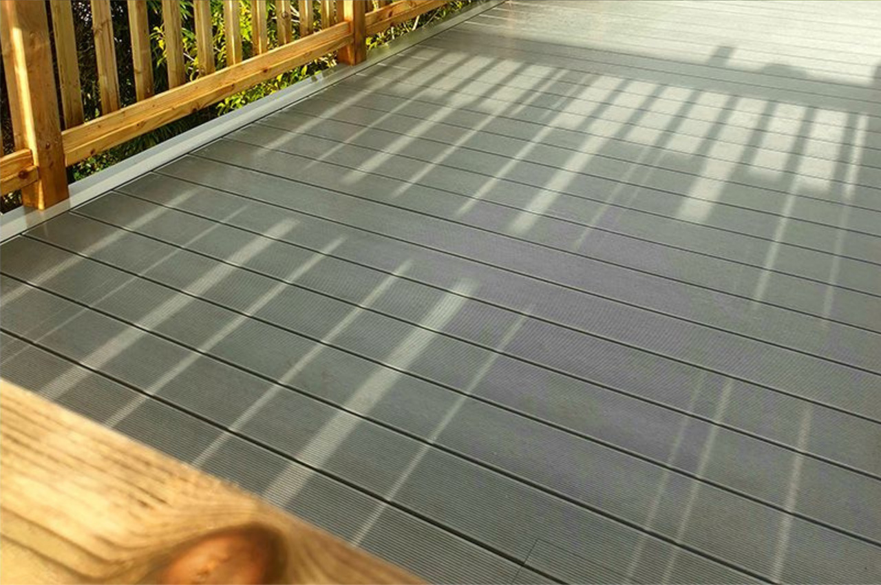 Cladco Composite Decking in Stone Grey installed by Gull Rock Company