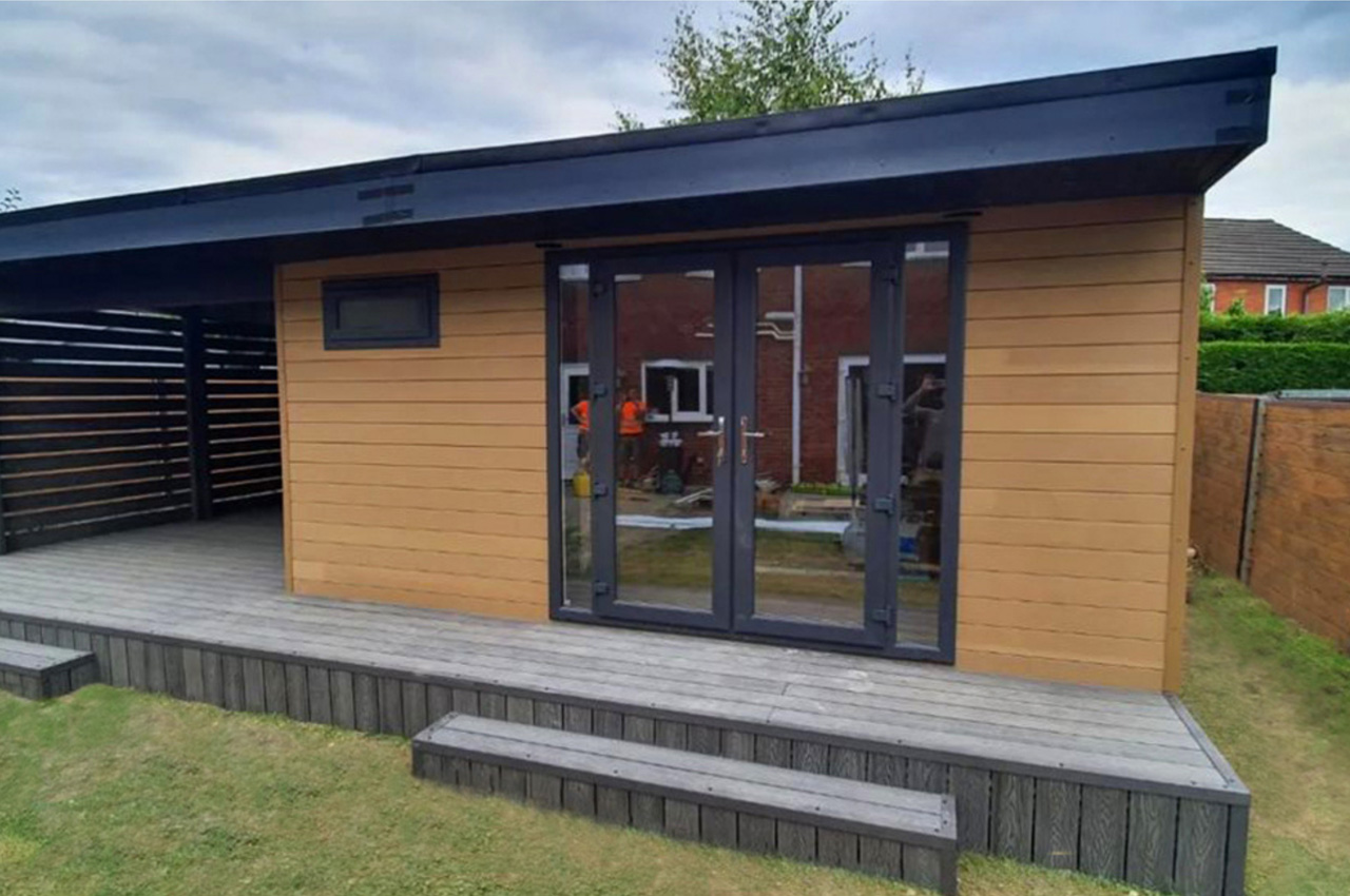 Double Garden Room | Cladco Composite Wall Cladding | @mh_garden_rooms